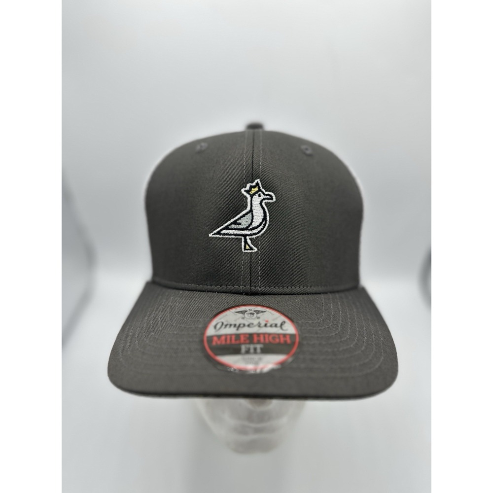 Manzanita Links King Seve Imperial Mile High Trucker Hat Snapback Gray White